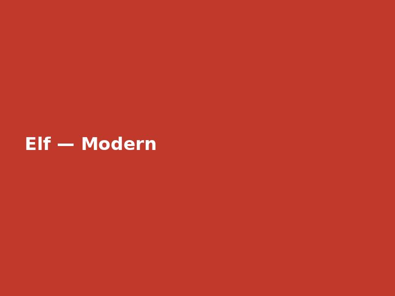 Elf — Modern