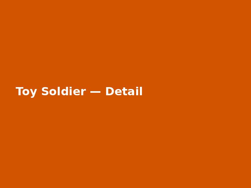 Toy Soldier — Detailed
